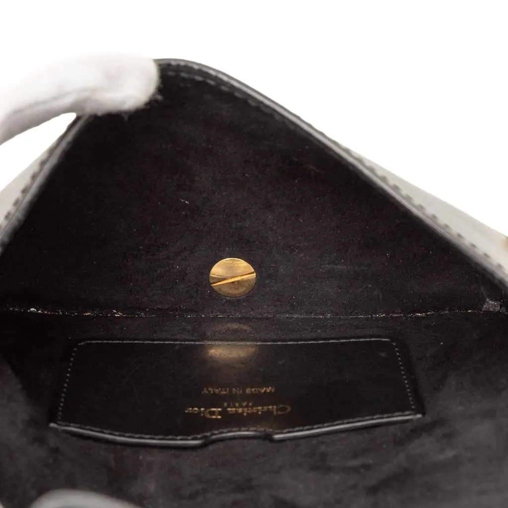 Dior Mini Leather D Bee Saddle Bag Black Leather Very good - Model View