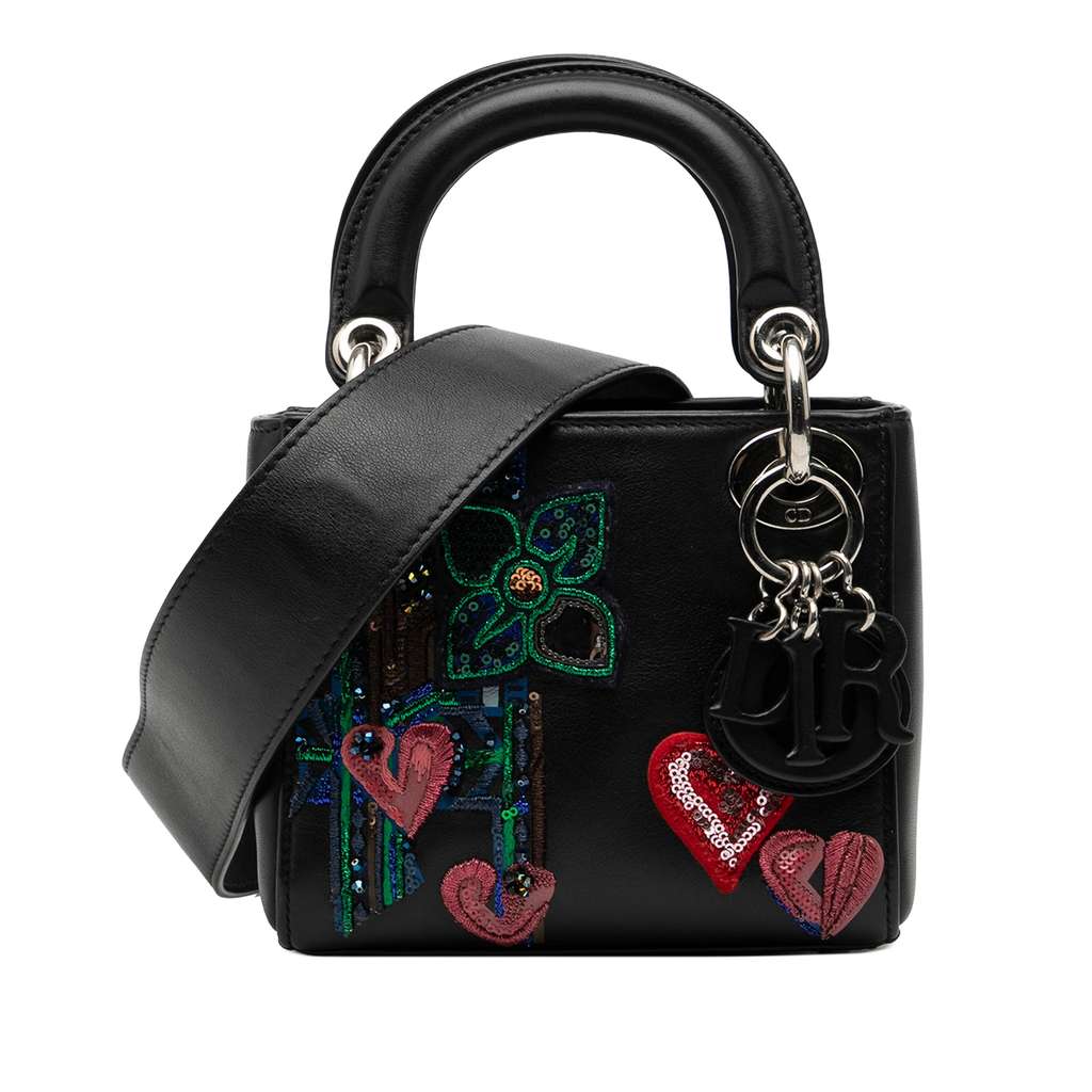 Dior Micro Calfskin Patch Embellished Lady Dior