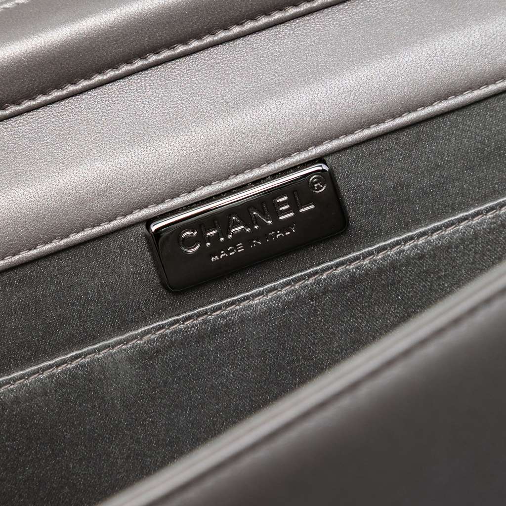 Chanel Small Lambskin Chocolate Bar CC Piercing Studded Chain Flap - 4