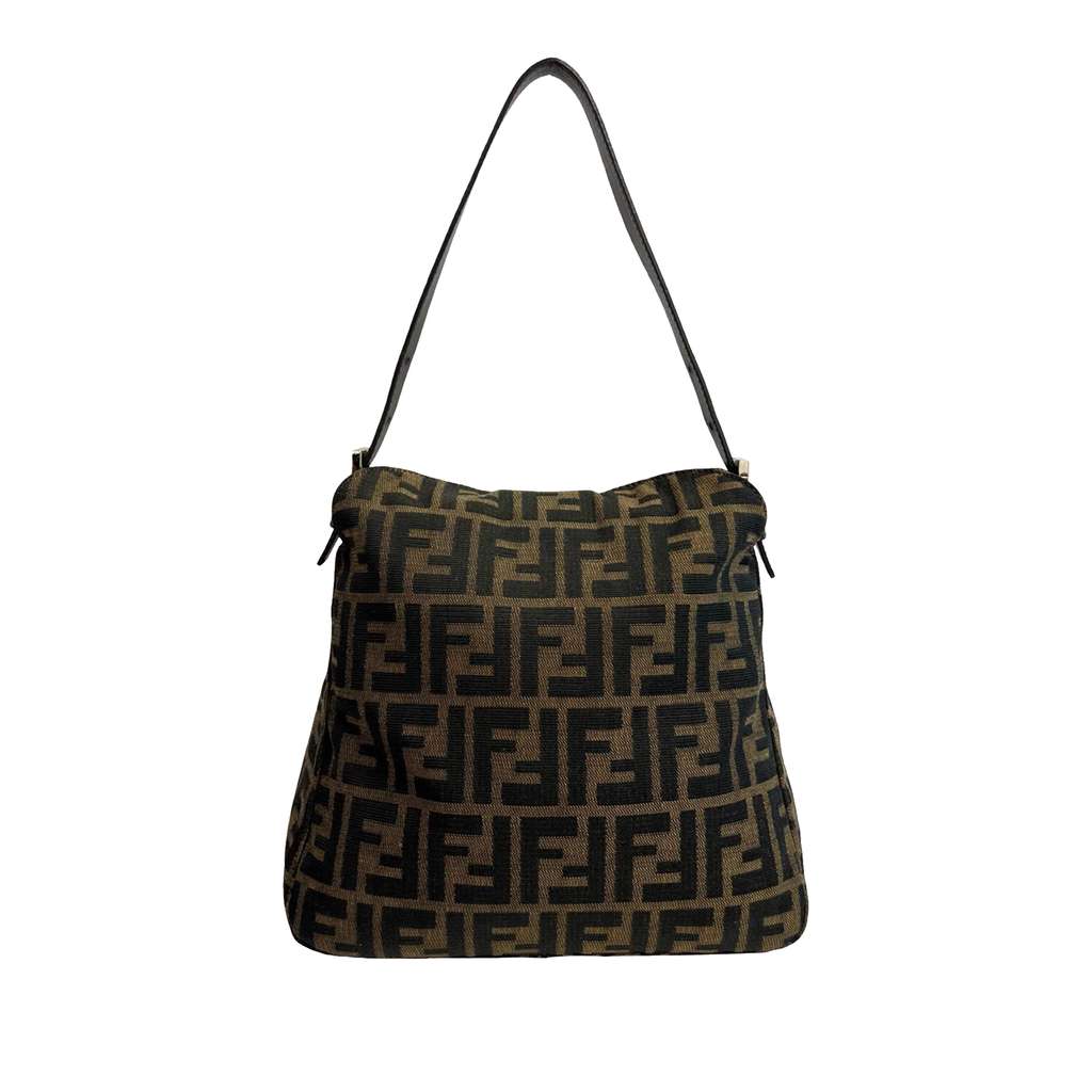 Fendi Zucca Canvas Double Flap Shoulder Bag - 2