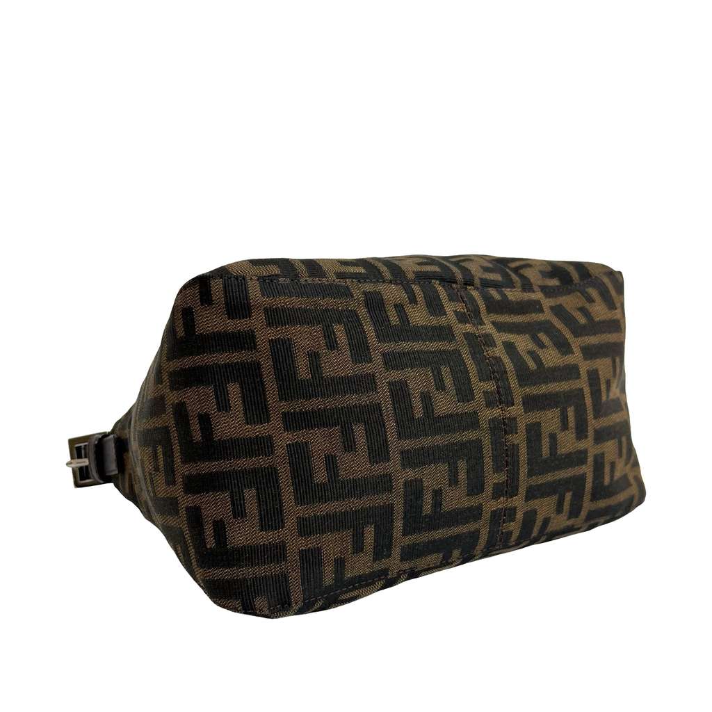 Fendi Zucca Canvas Double Flap Shoulder Bag - 3