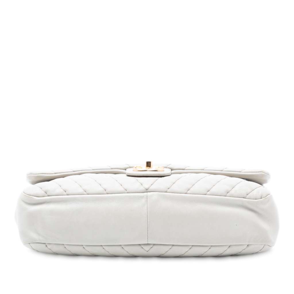 Chanel Jumbo Chevron Calfskin Surpique Flap - 3