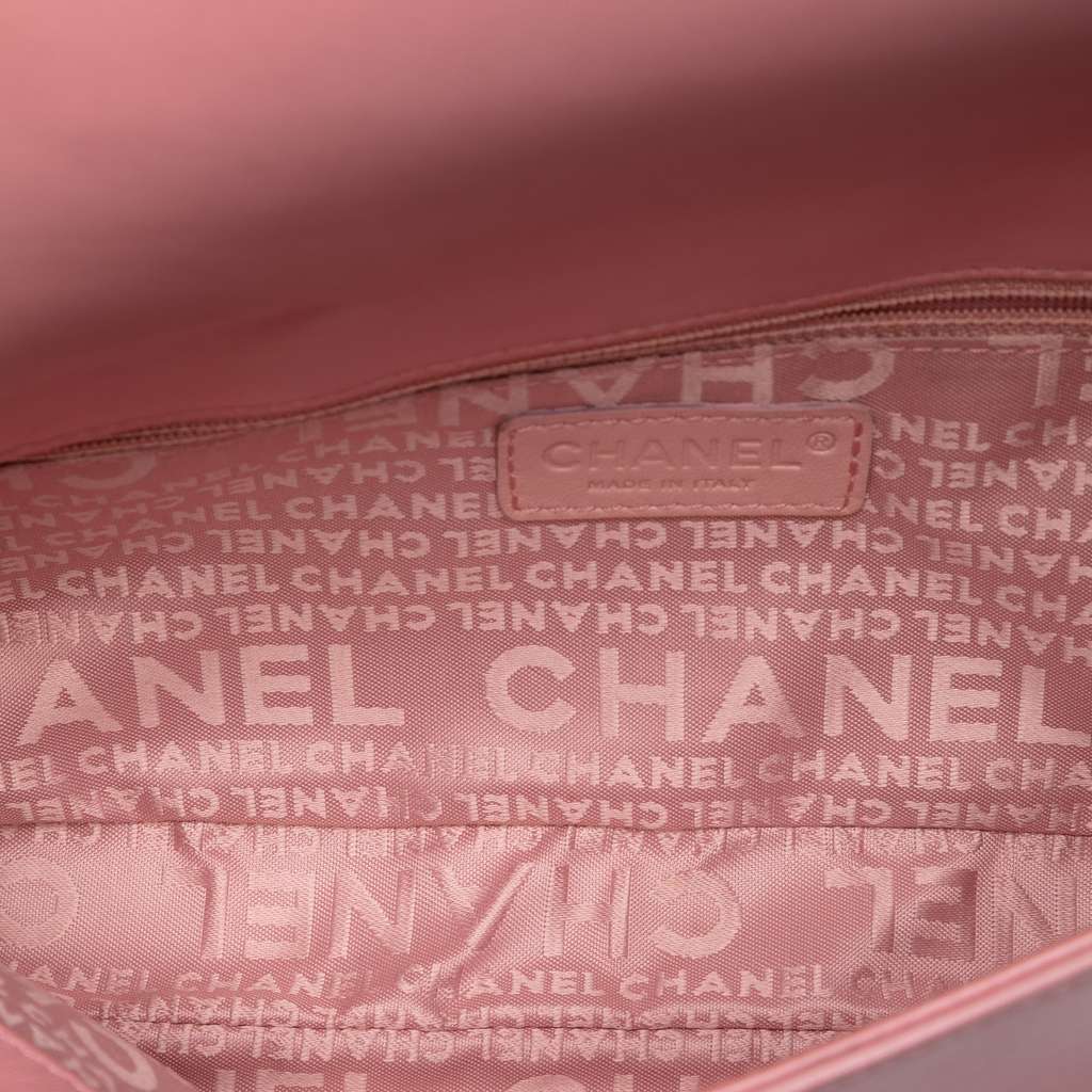 Chanel Stitched Lambskin Logo Flap - 4