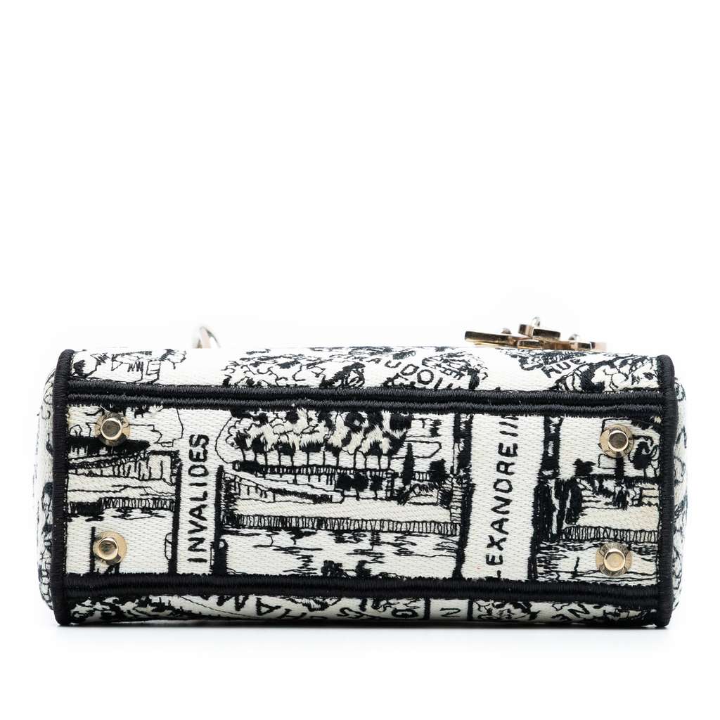 Dior Mini Embroidered Canvas Plan de Paris Lady D Lite - 3