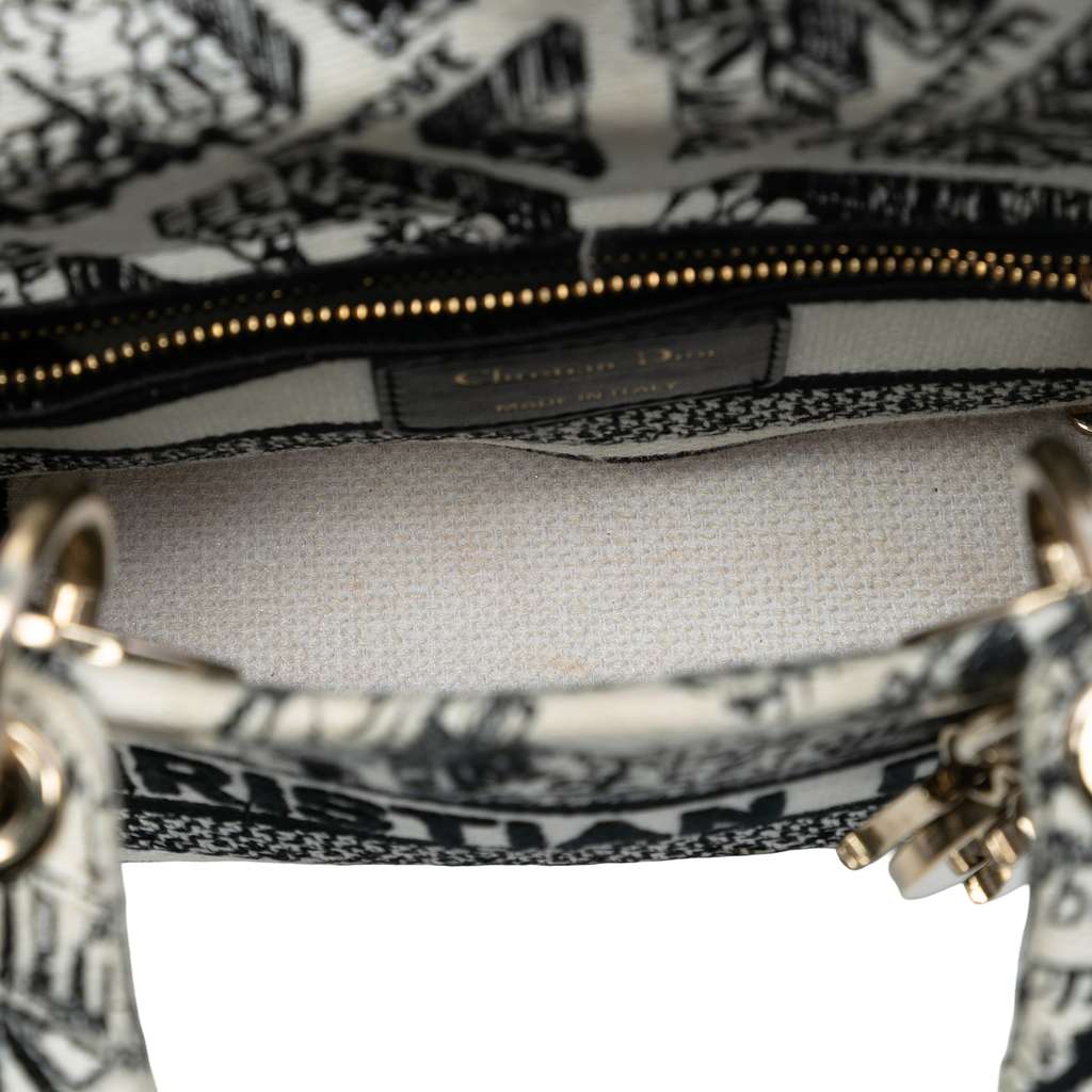 Dior Mini Embroidered Canvas Plan de Paris Lady D Lite - 4