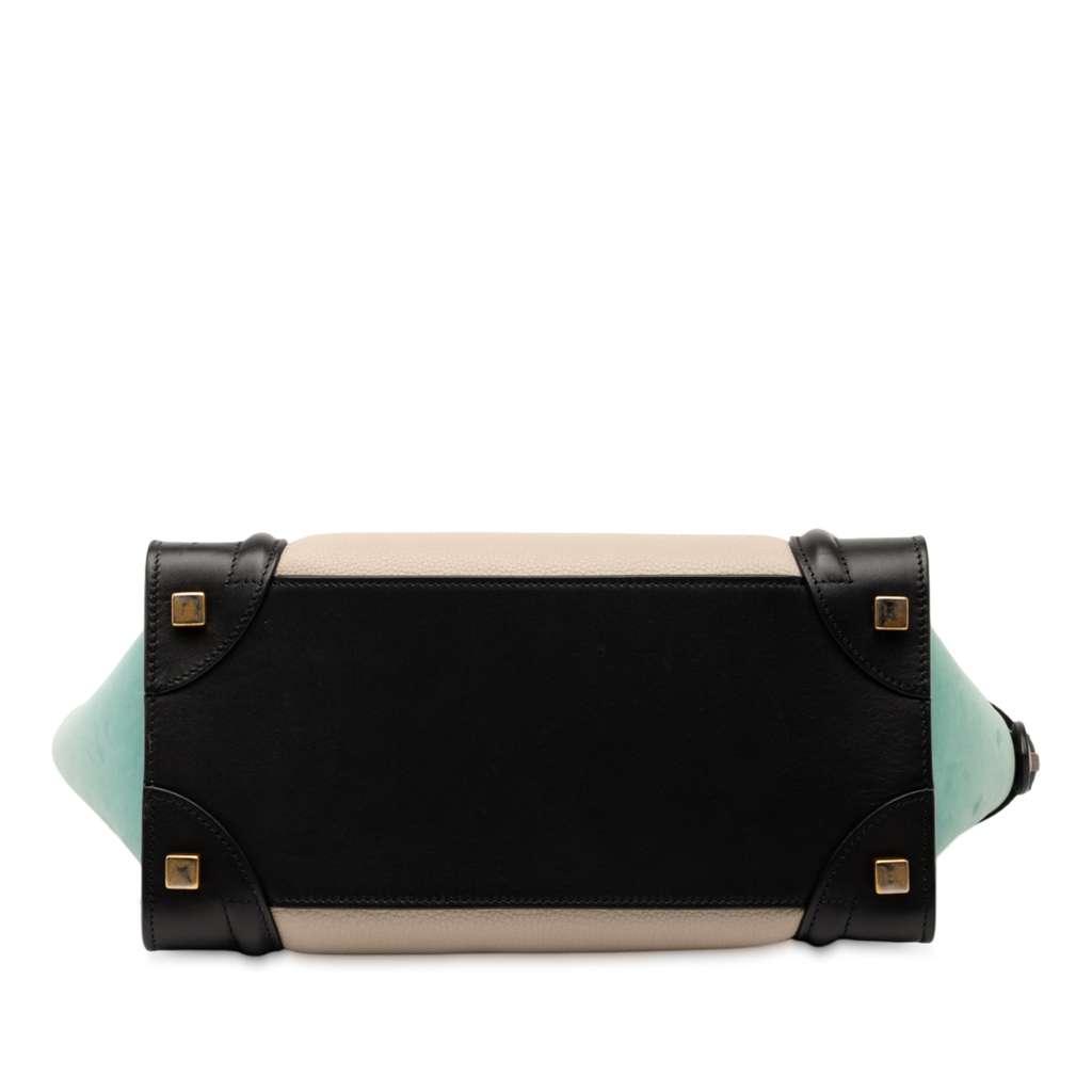 Celine Micro Tricolor Leather Luggage Tote - 3