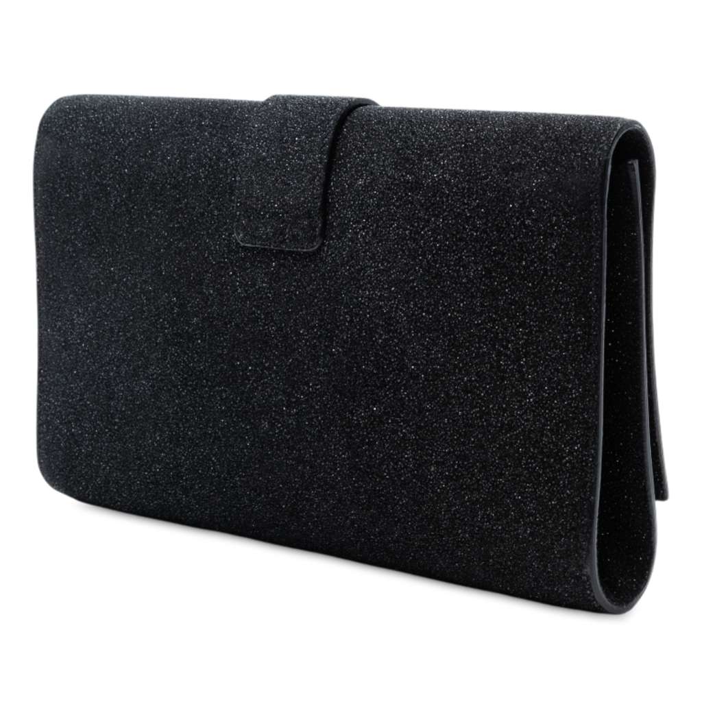Saint Laurent Suede Shimmer Glitter Chyc Ligne Clutch - 2