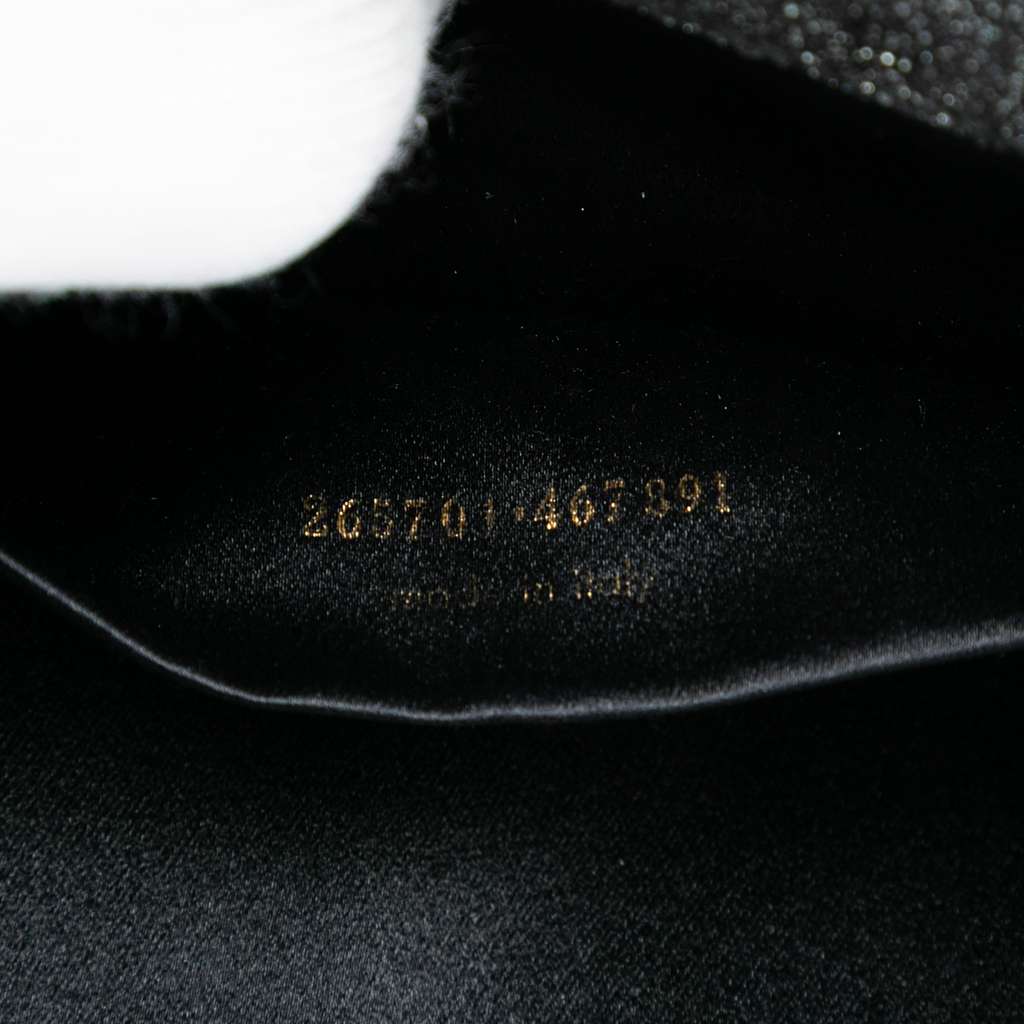 Saint Laurent Suede Shimmer Glitter Chyc Ligne Clutch - 5