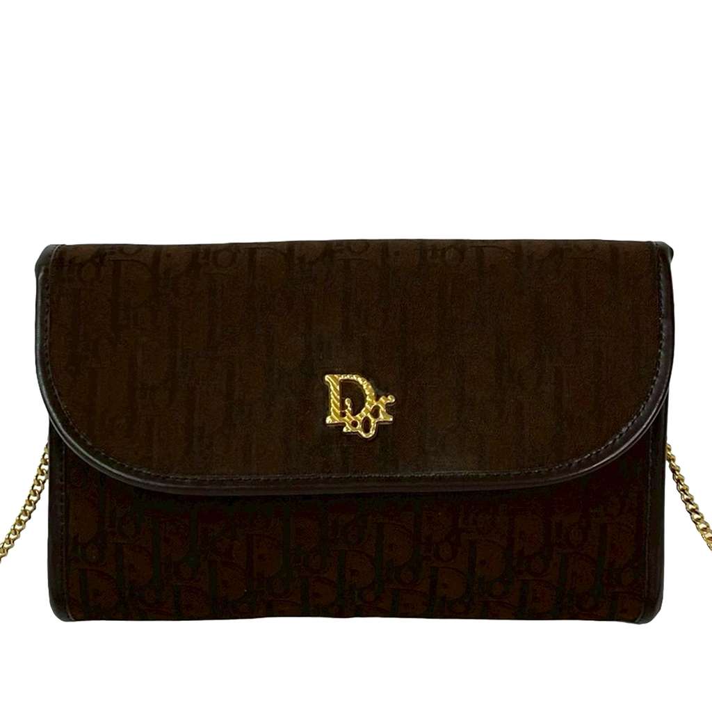Dior Diorissimo Trotter Canvas Chain Shoulder Bag