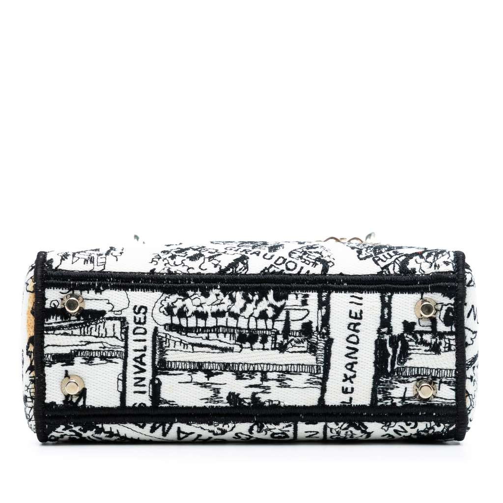 Dior Mini Embroidered Canvas Plan de Paris Lady D Lite - 3