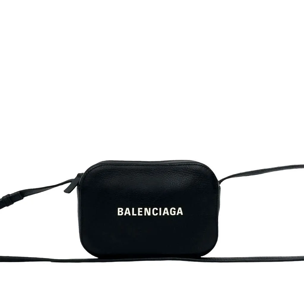 Balenciaga XS Leather Everyday Camera Bag Black Leather Good - Front View