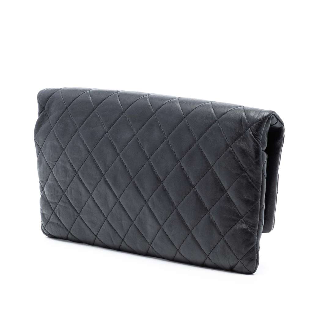 Chanel Quilted Lambskin CC Beauty Foldover Clutch - 2