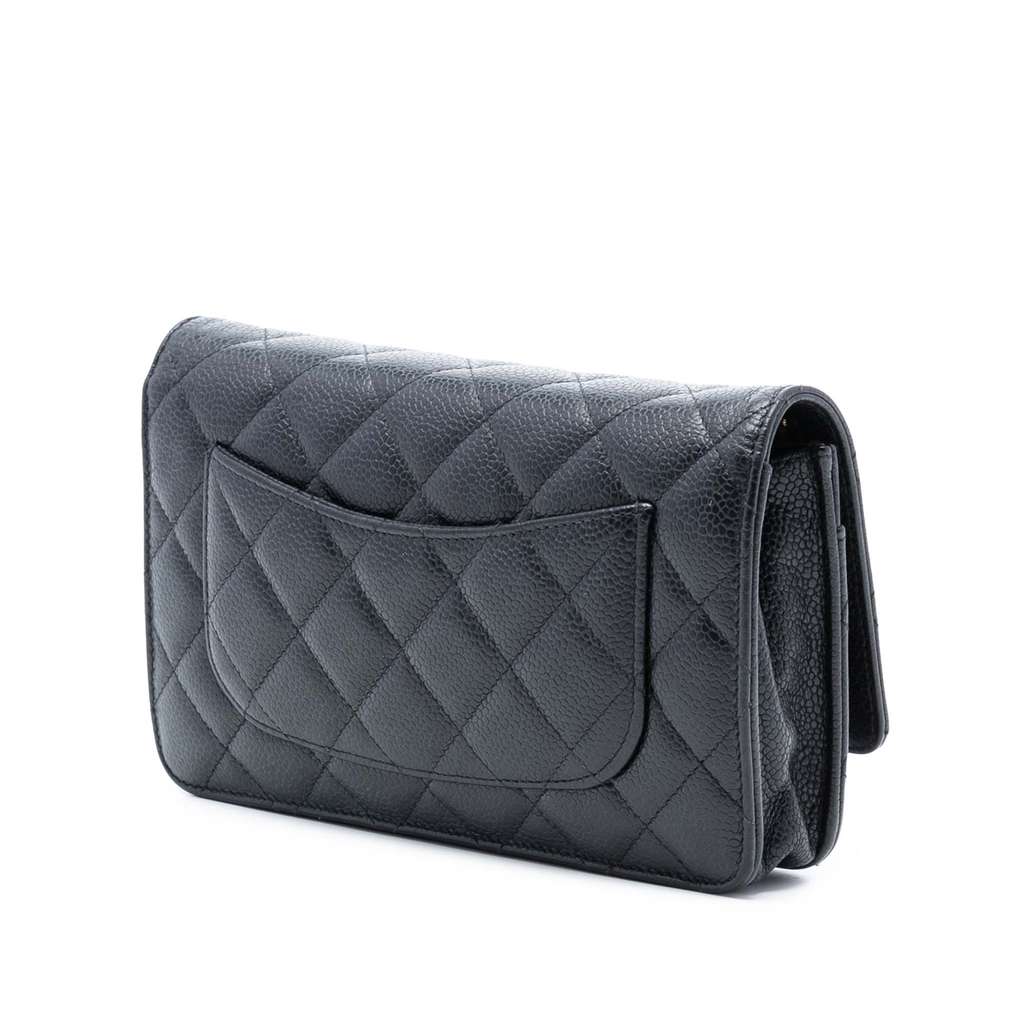 Chanel CC Quilted Caviar Wallet on Chain - 2