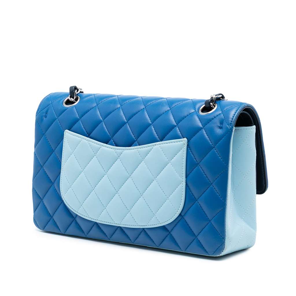 Chanel Medium Classic Tricolor Lambskin Double Flap - 2