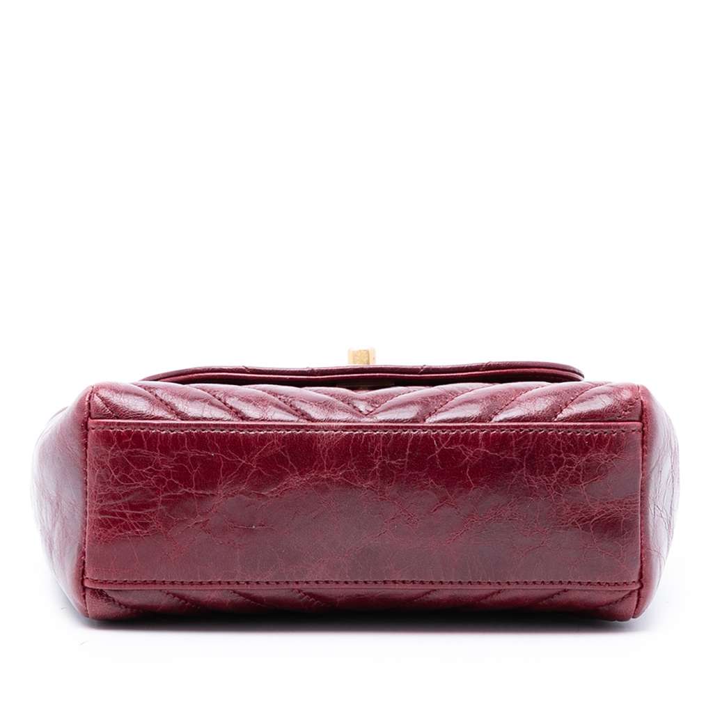 Chanel Small Chevron Aged Lambskin Hampton Flap - 3