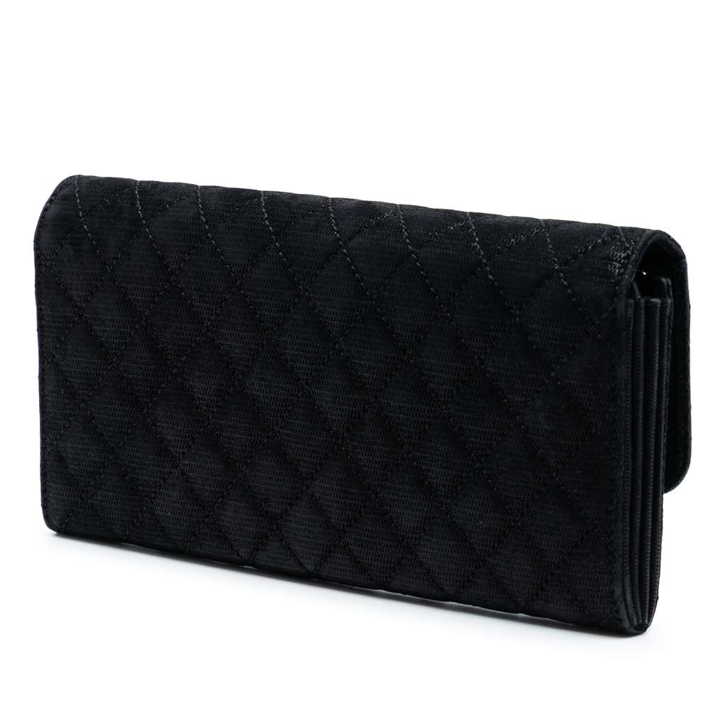 Chanel CC Quilted Textured Suede East West Flap - 2