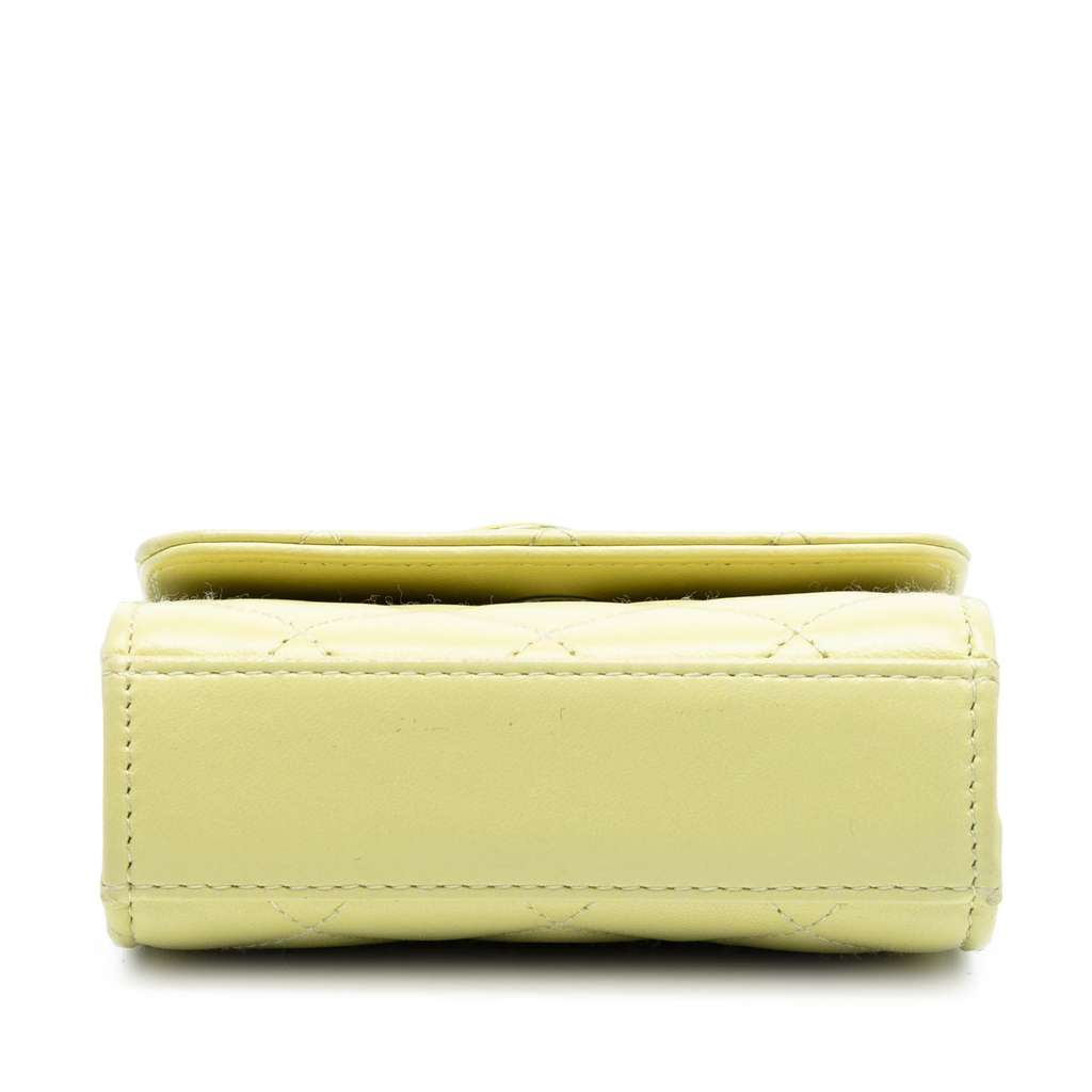 Chanel Mini Quilted Lambskin Chain Top Handle Bag - 3