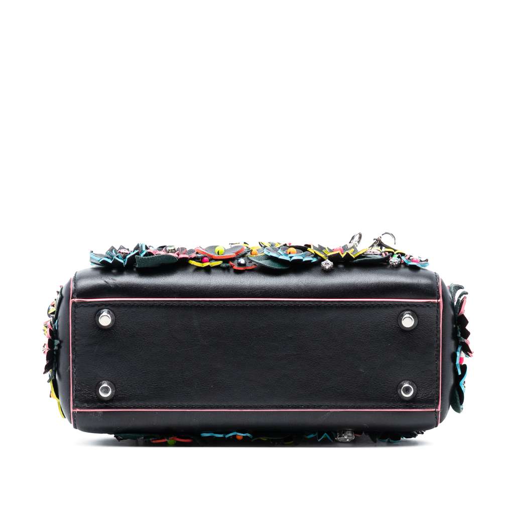 Dior Mini Lambskin 3D Floral Embroidered Lady Dior - 3