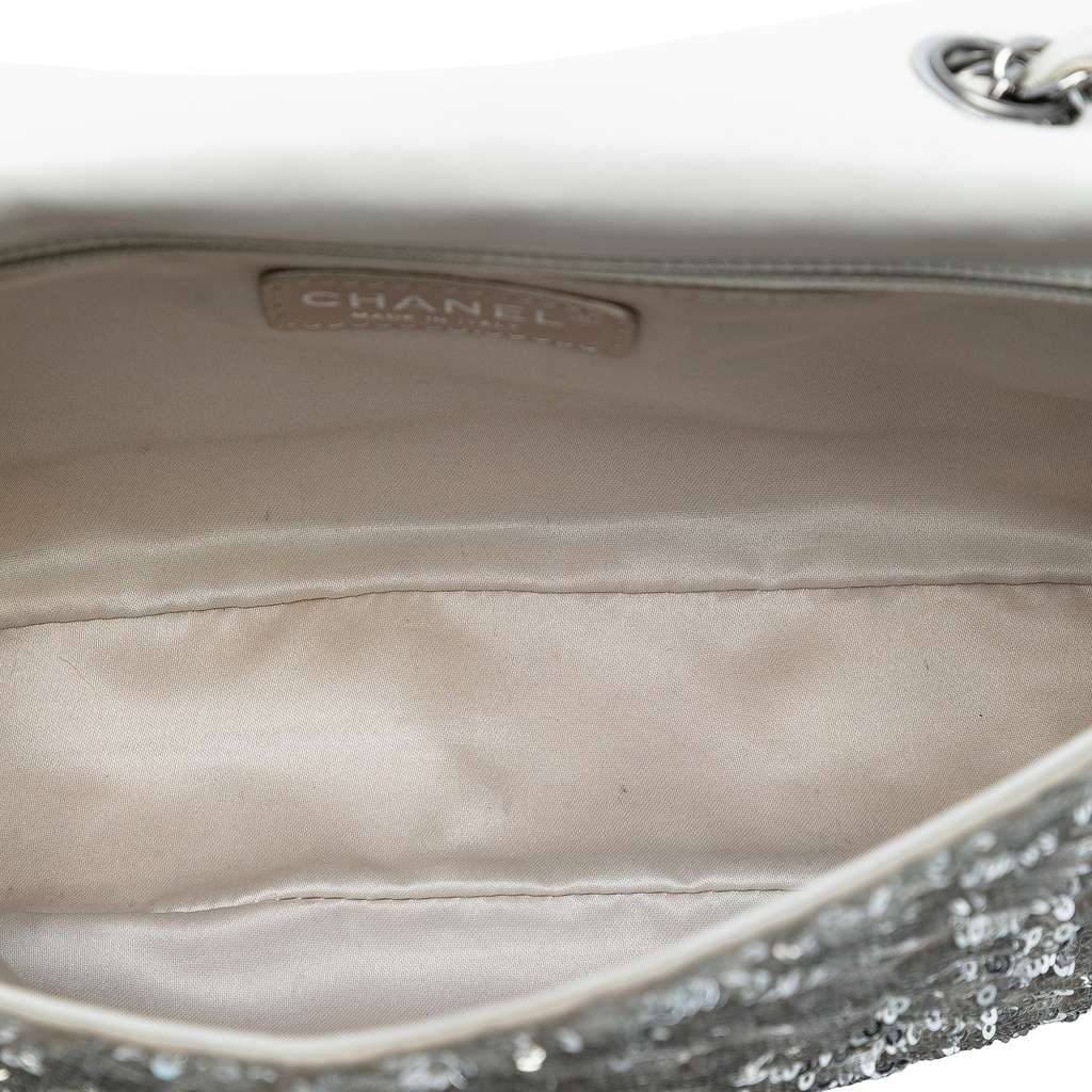 Chanel Medium Satin Seasonal Sequin Flap - 4
