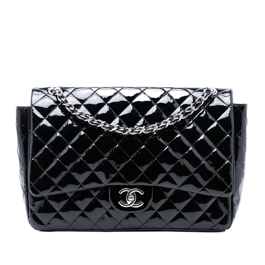 Chanel Maxi Classic Patent Double Flap
