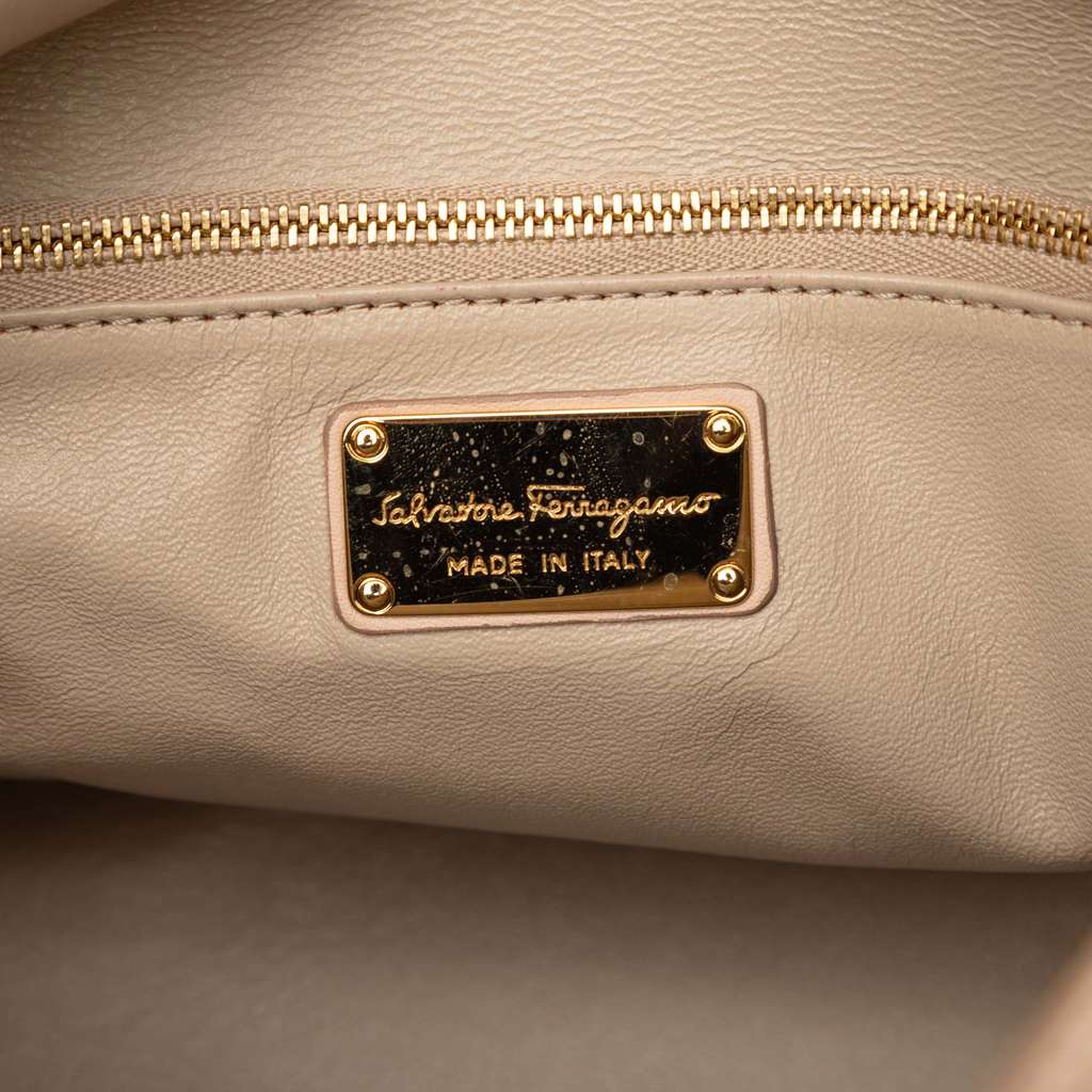 Salvatore Ferragamo Medium Leather Gancini Sookie Satchel - 5