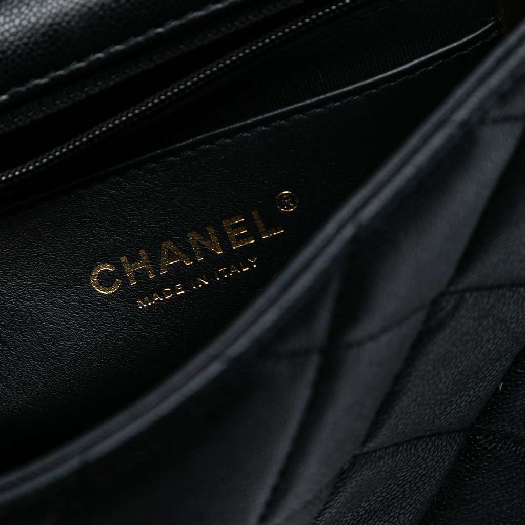 Chanel Mini Quilted Caviar Top Handle Flap - 5