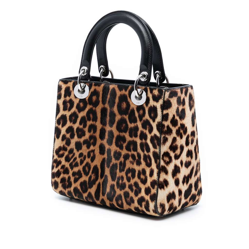 Dior Medium Pony Hair Leopard Print Lady Dior - 2