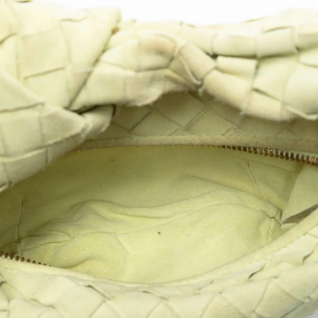 Bottega Veneta Mini Suede Intrecciato Jodie Yellow Leather Very good - Model View