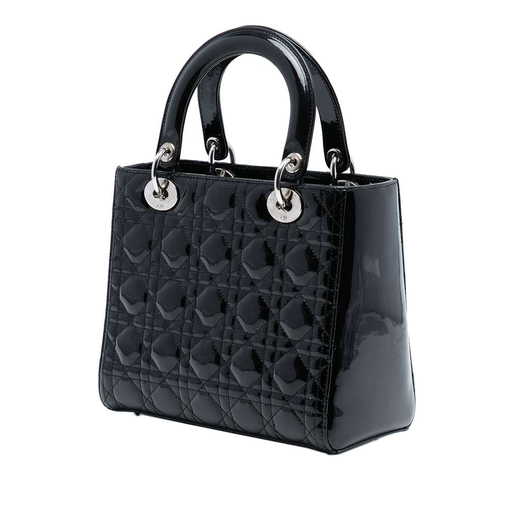 Dior Medium Patent Cannage Lady Dior - 2