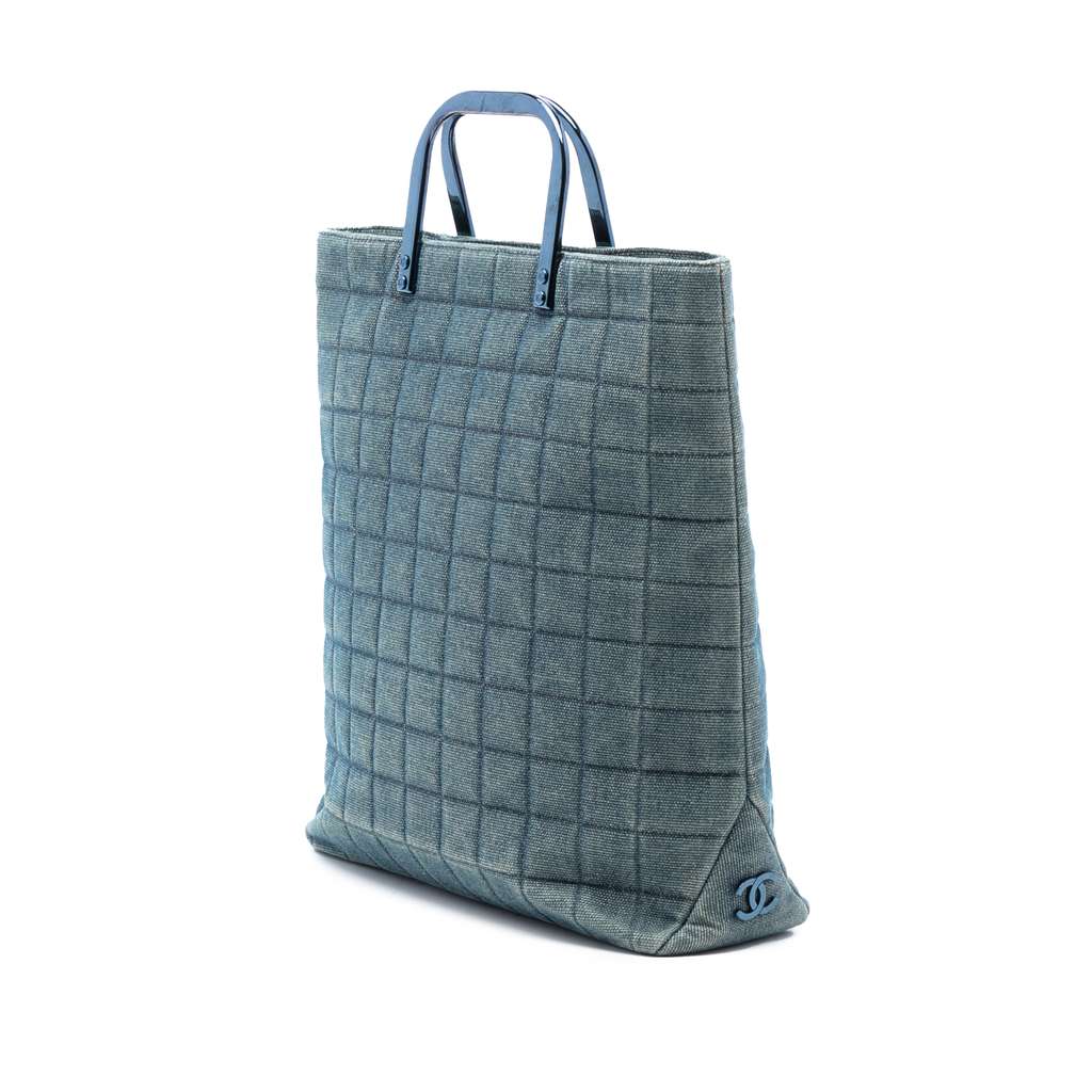 Chanel CC Chocolate Bar Denim Tote - 2