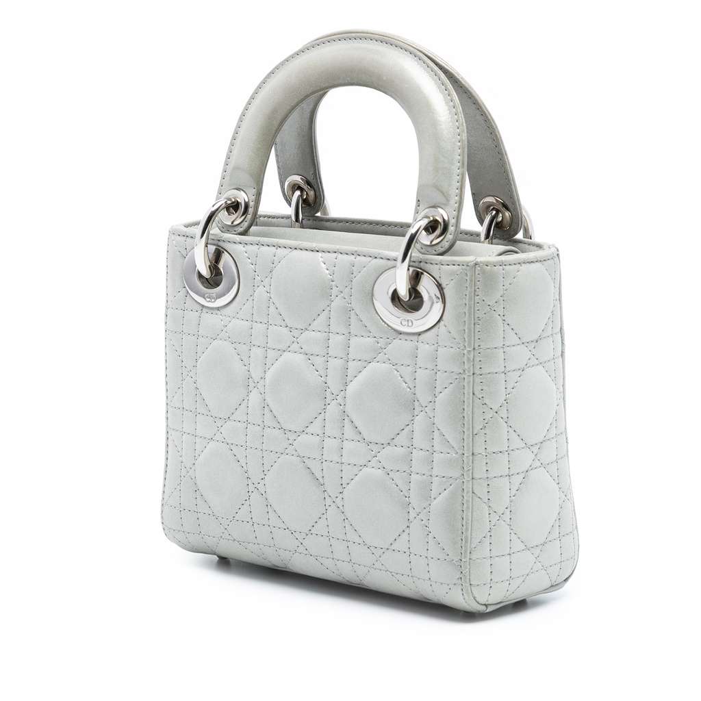 Dior Mini Iridescent Lambskin Cannage Lady Dior - 2