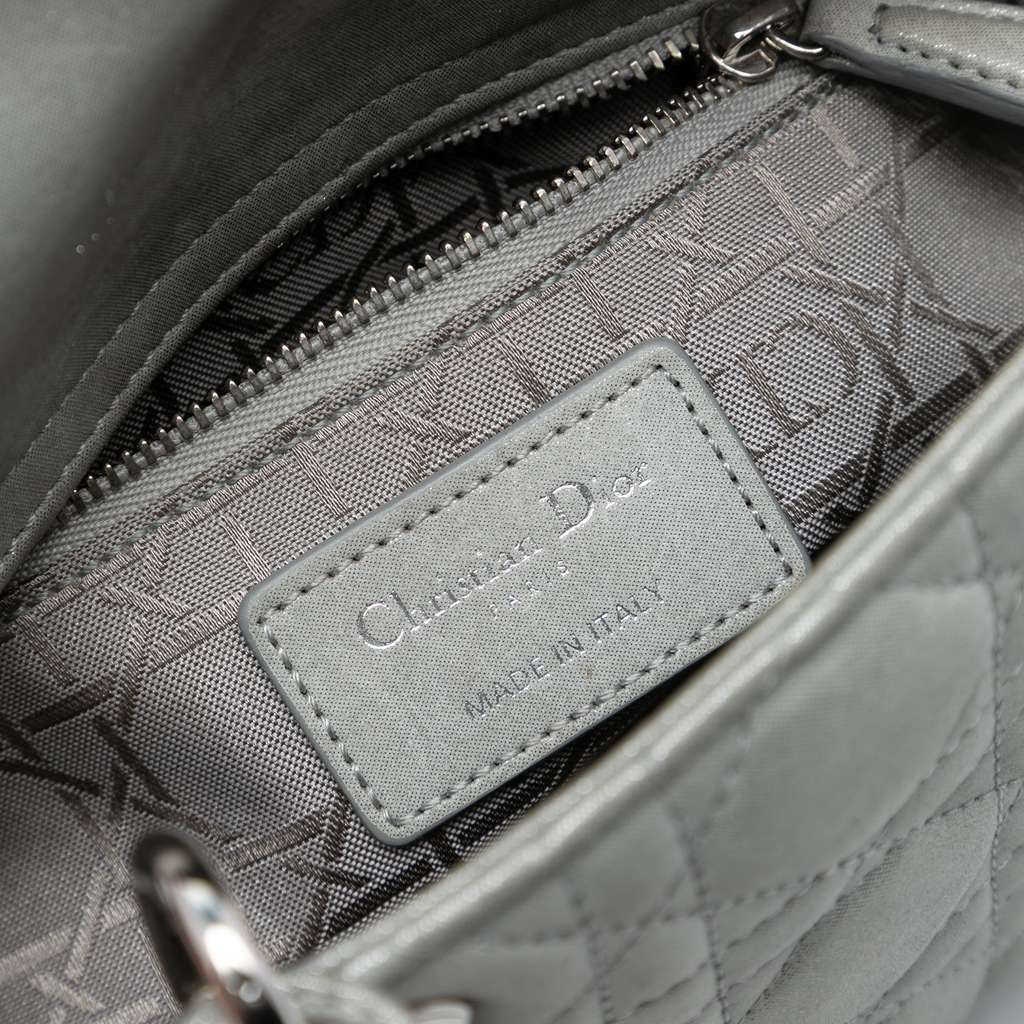 Dior Mini Iridescent Lambskin Cannage Lady Dior - 4