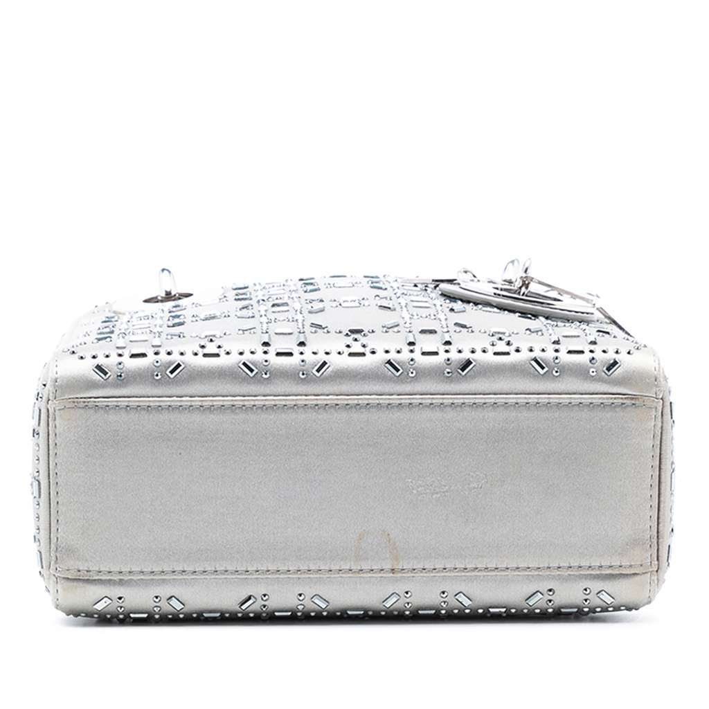 Dior Mini Satin Cannage Strass Crystal Embellished Lady Dior - 3