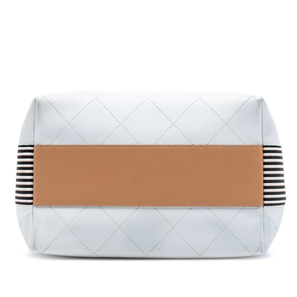 Chanel Large Stitched Calfskin Button Up Hobo - 3