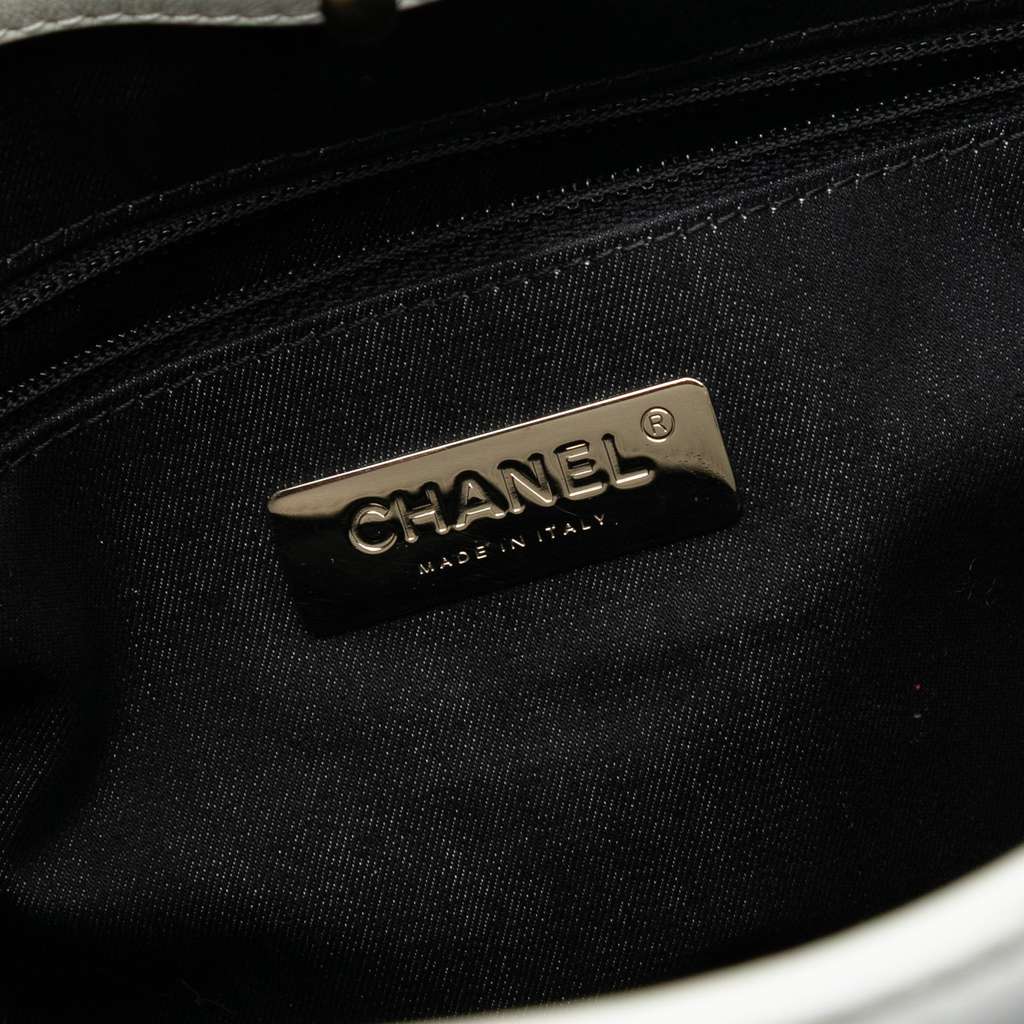 Chanel Large Stitched Calfskin Button Up Hobo - 5