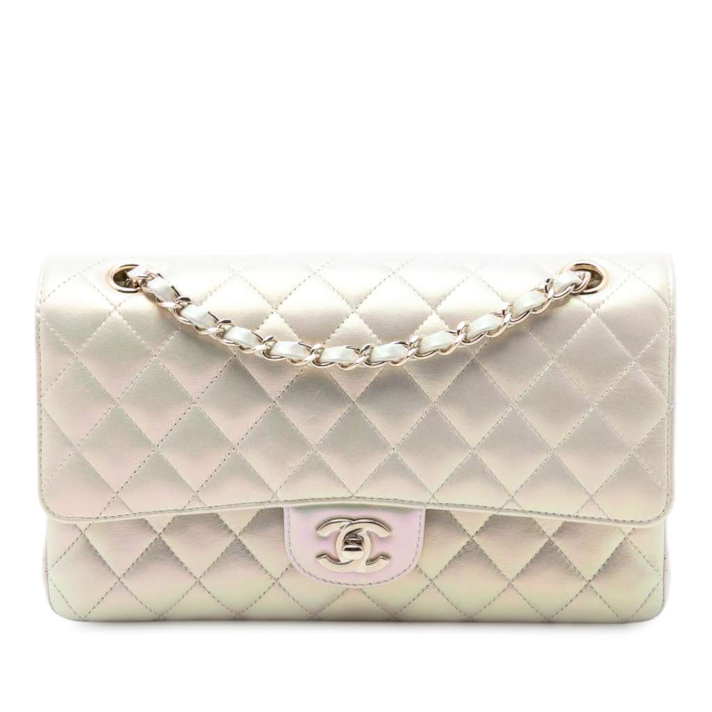 Chanel Medium Classic Iridescent Lambskin Double Flap