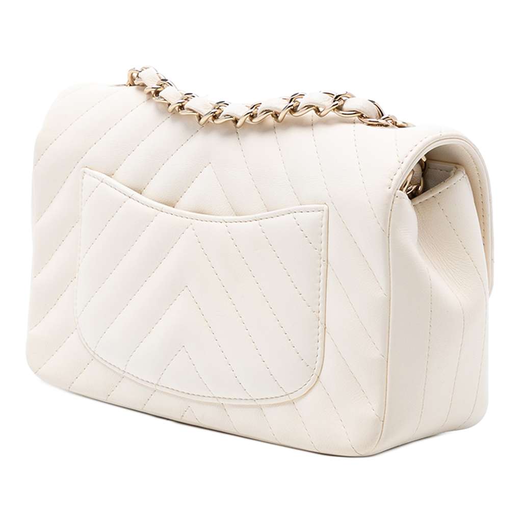 Chanel Mini Rectangular Classic Chevron Lambskin Single Flap - 2