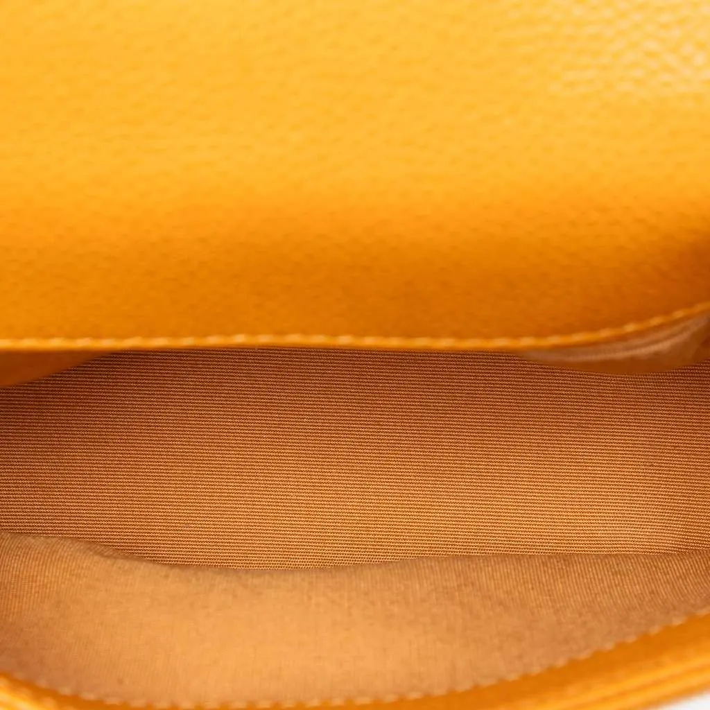 Chanel Mini Quilted Caviar Carry Around Flap Orange Leather Very good - Model View