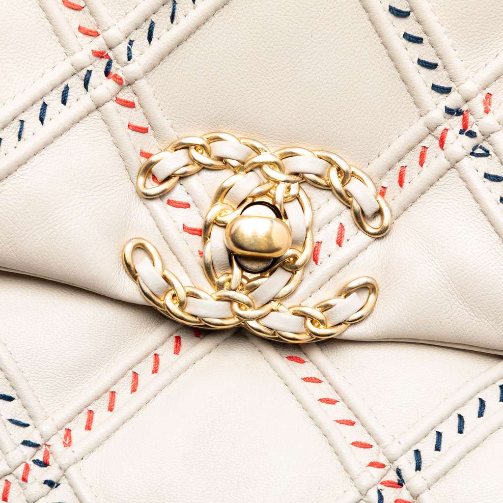 Chanel Medium Lambskin Stitched 19 Flap - 5