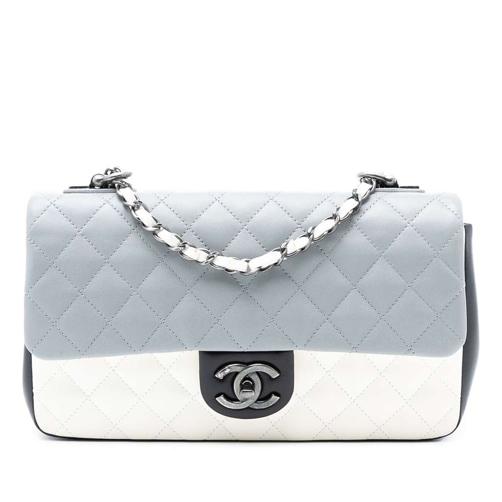 Chanel Medium Classic Tricolor Lambskin Single Flap