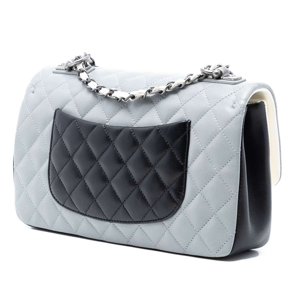 Chanel Medium Classic Tricolor Lambskin Single Flap - 2
