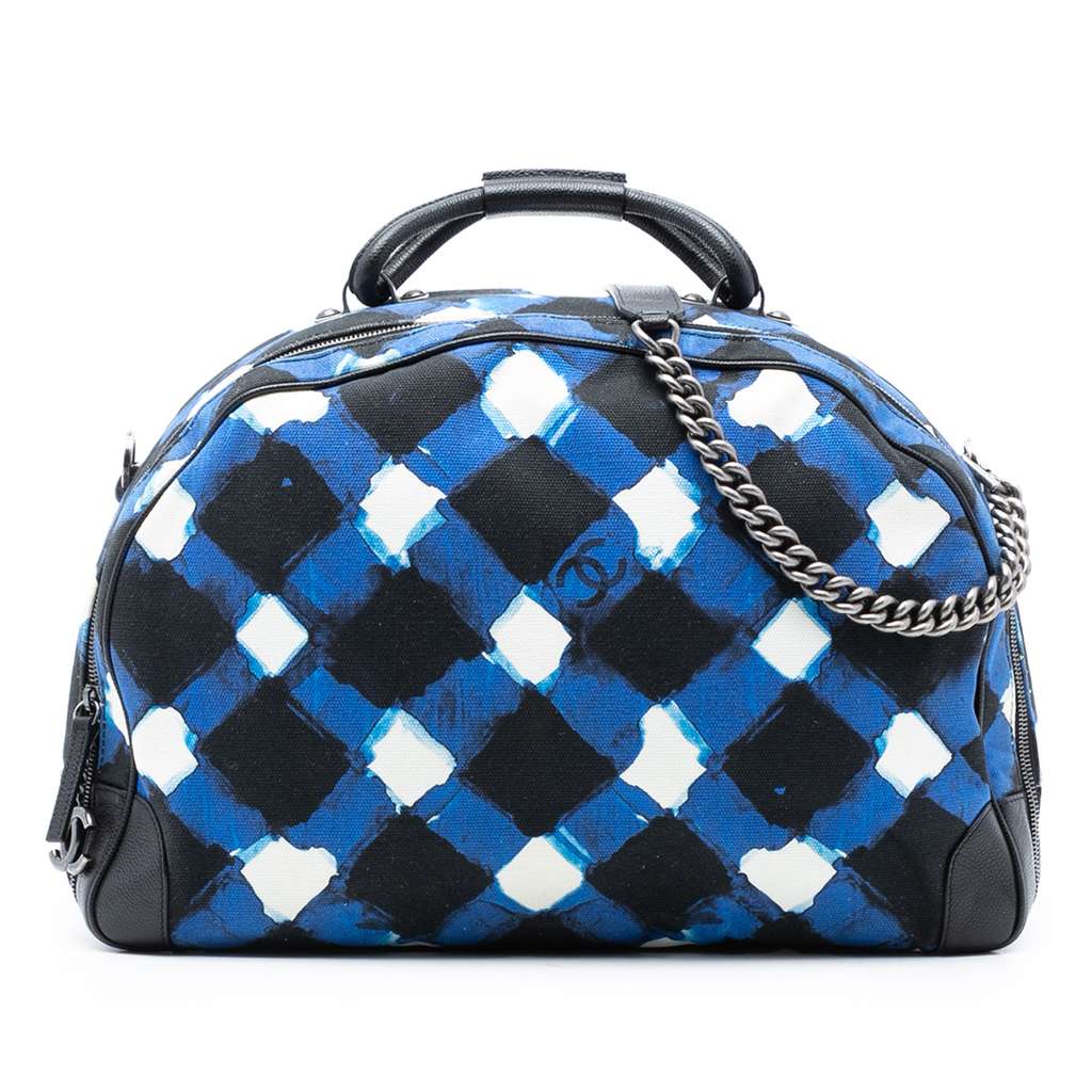Chanel Printed Canvas and Caviar Airlines Round Trip Travel Bag