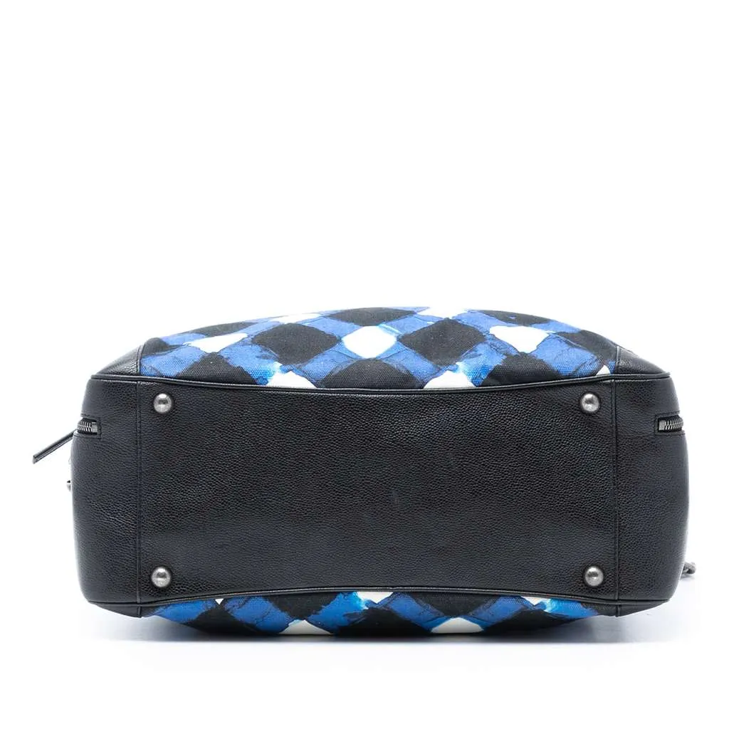 Chanel Printed Canvas and Caviar Airlines Round Trip Travel Bag Black Canvas Very good - Inside View