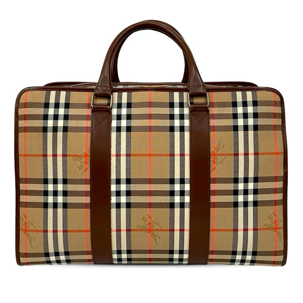 Burberry Haymarket Check Canvas Business Bag - 2