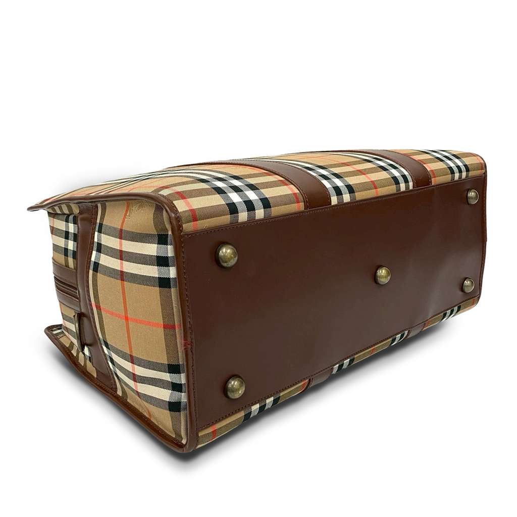 Burberry Haymarket Check Canvas Business Bag - 3