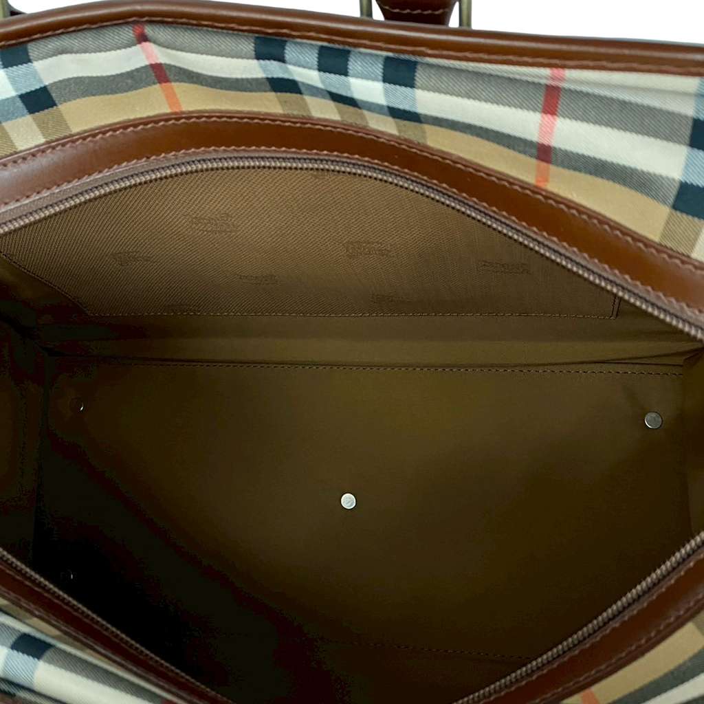 Burberry Haymarket Check Canvas Business Bag - 4