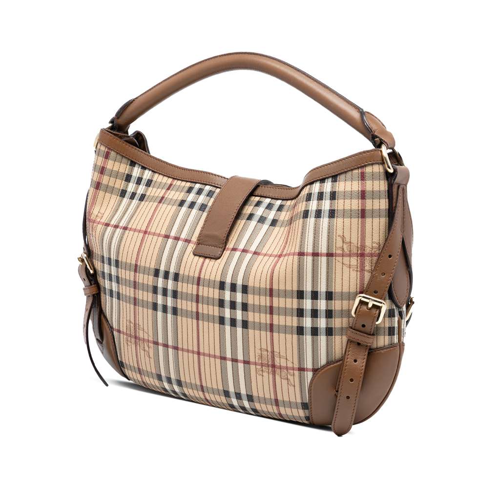 Burberry Haymarket Check Stitched Coated Canvas and Leather Dunloe Satchel - 2