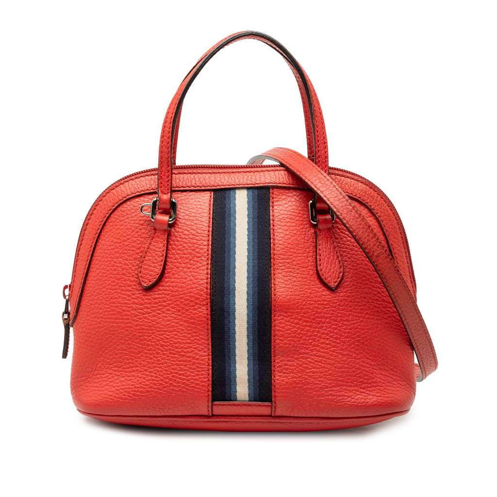Gucci Mini Calfskin Web Dome Satchel