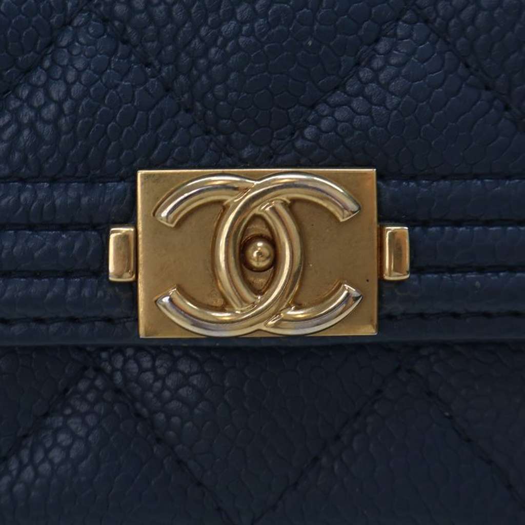 Chanel Quilted Caviar Boy Wallet on Chain - 5