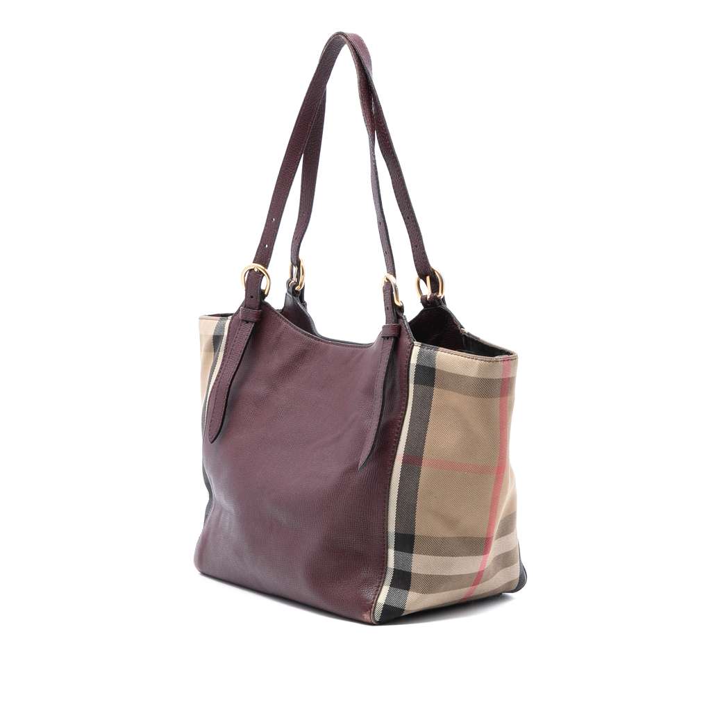 Burberry Small Leather and House Check Canvas Canterbury Tote - 2